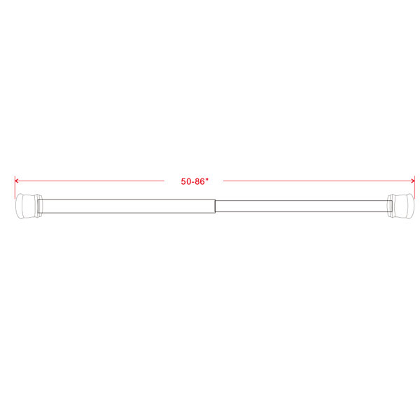 Design House Adjustable Straight Tension Shower Curtain Rod & Reviews